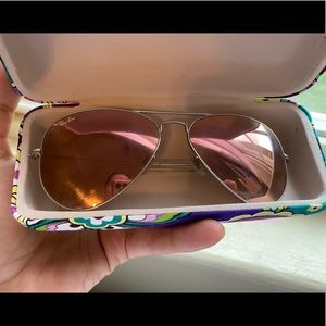 AUTHENTIC Ray-Bans Pink & Silver